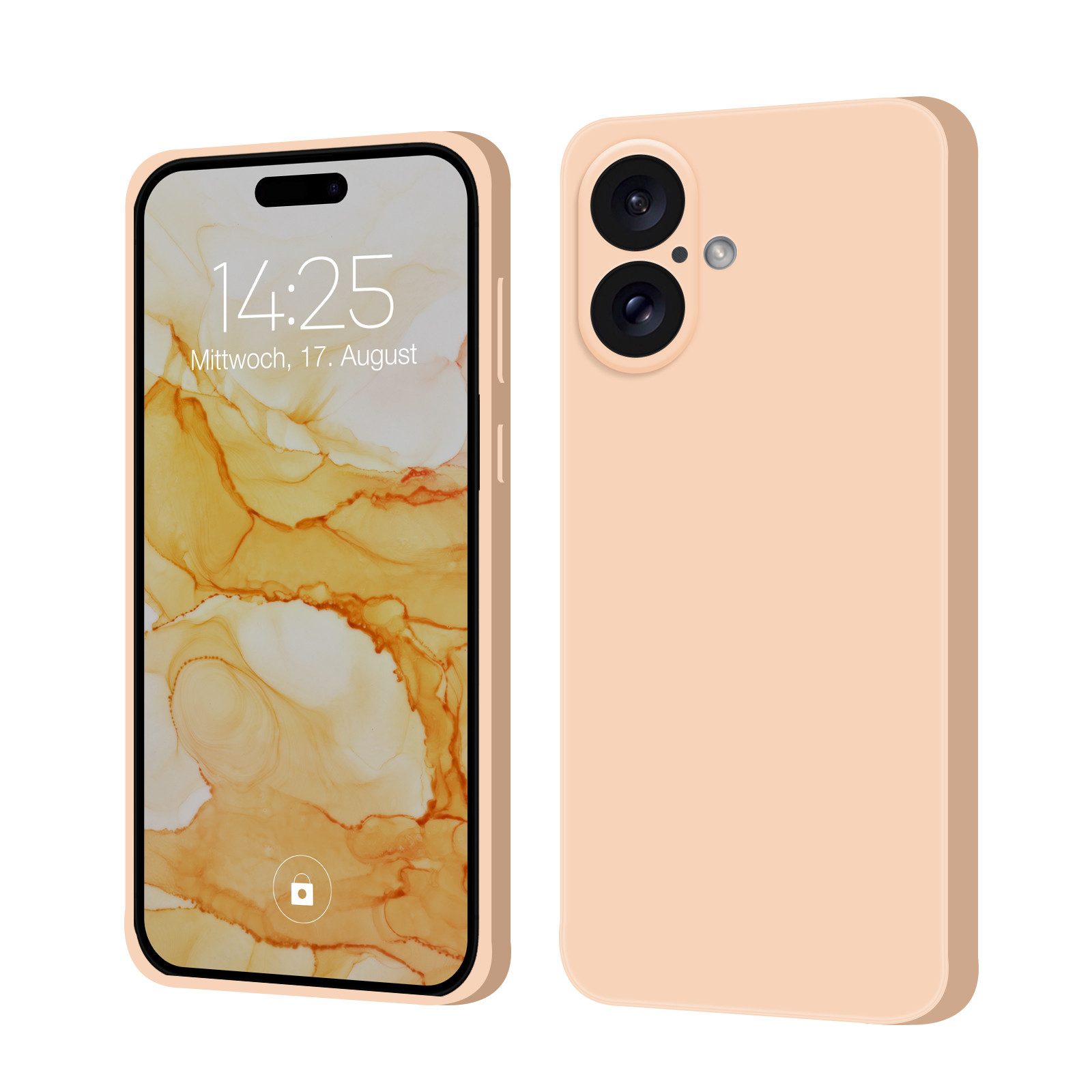 Tec-Expert Handyhülle SoftGrip Cover Hülle für Apple iPhone 17, Handy Case Bumper integrierter Kameraschutz flexibel