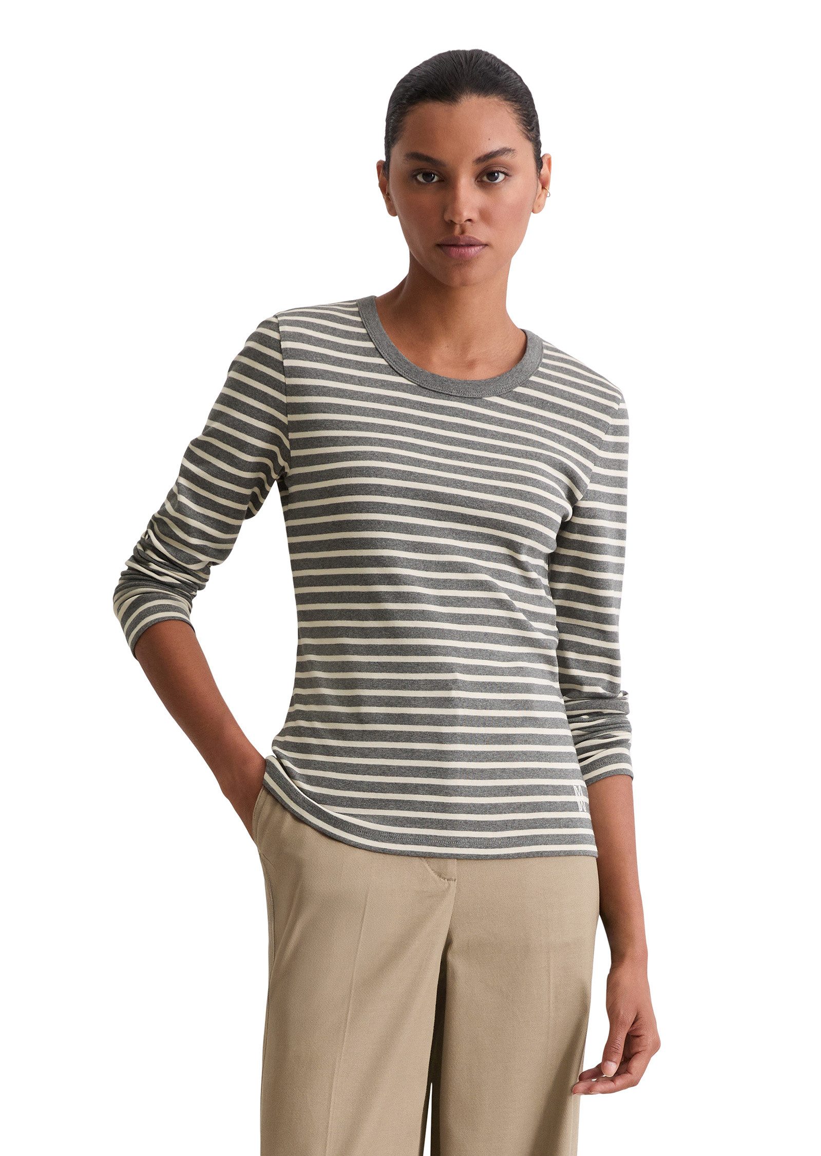 Marc O'Polo Langarmshirt aus reiner Bio-Baumwolle