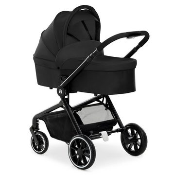 Hauck Kombi-Kinderwagen Move so Simply Set - Black, 2in1 Kinderwagen Buggy inkl. Babywanne & Sportsitz mit Liegefunktion