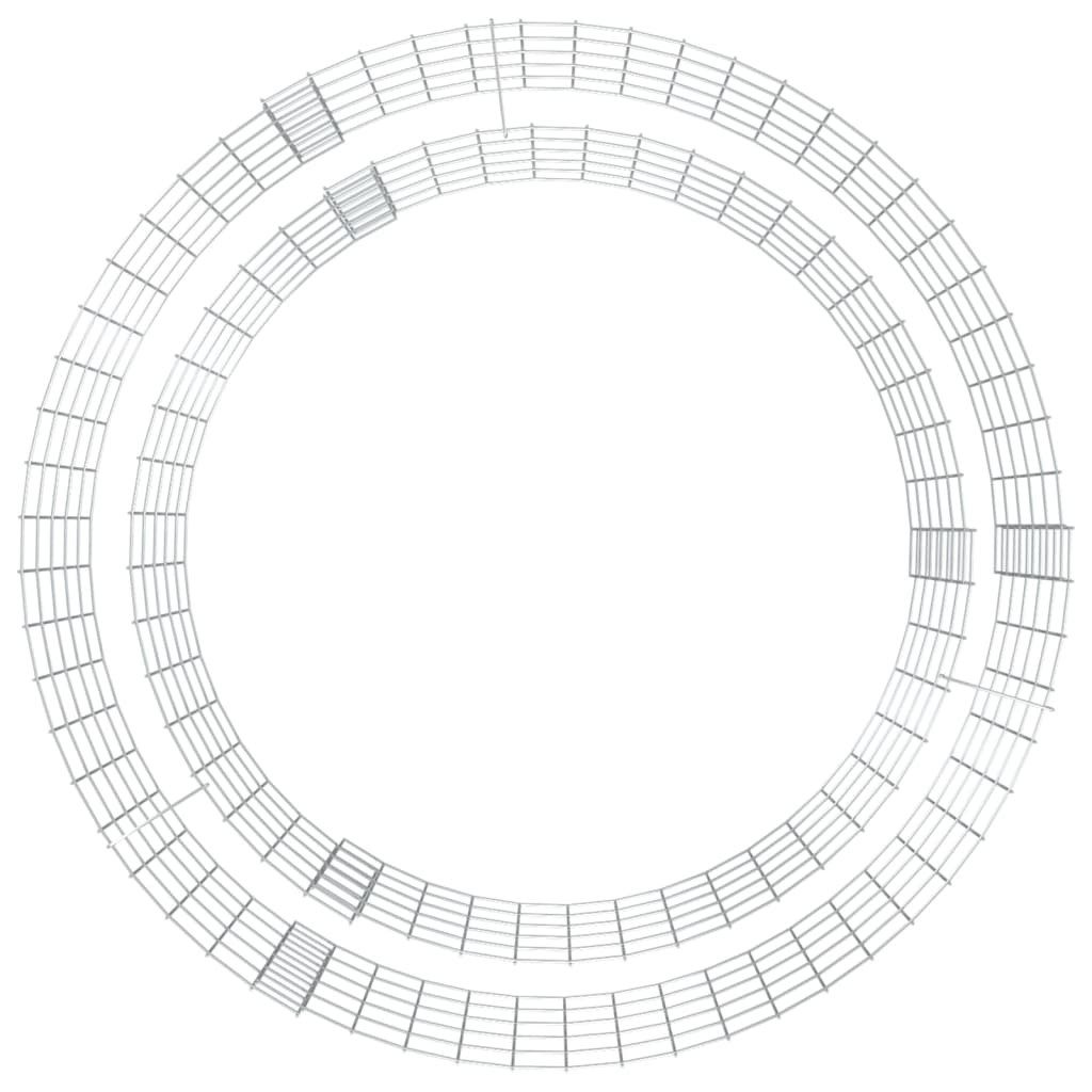 vidaXL Feuerstelle Gabionen-Feuerstelle Ø 100 cm Verzinktes Eisen