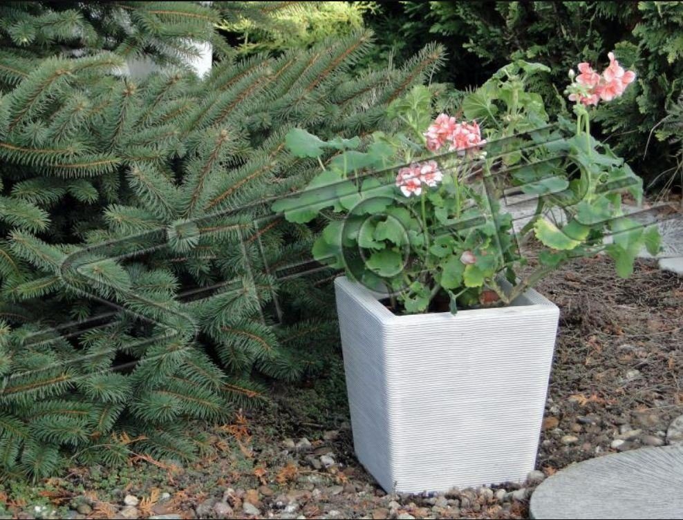 JVmoebel Skulptur Blumenkorb Blumen Vase Gefäss Garten Terrasse Figuren