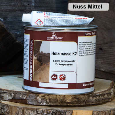 Antikas Fertigspachtel Holzmasse K2 - Nussbaum Mittel - Holzkitt Restaurationsbedarf