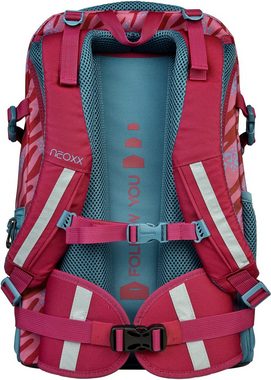 neoxx Schulrucksack Active, Berry Vibes, aus recycelten PET Flaschen