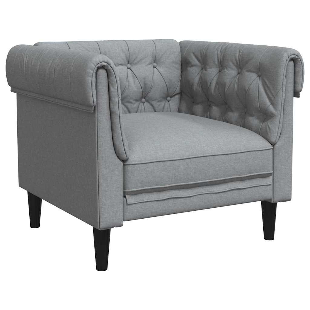 vidaXL Sofa Sofa Hellgrau 78,5 x 74,5 x 74,5 cm Polyester, 1 Teile