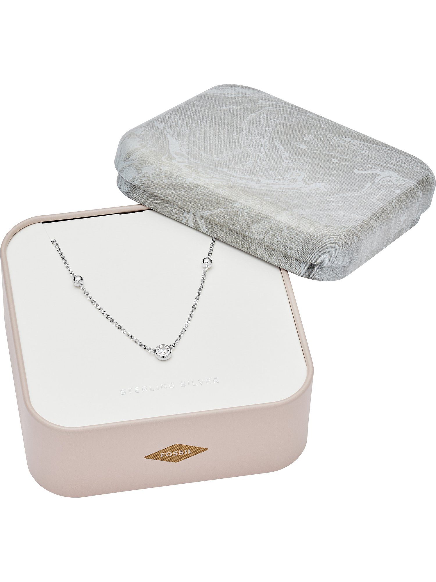 Fossil Collier Fossil Damen-Kette 925er Silber günstig online kaufen