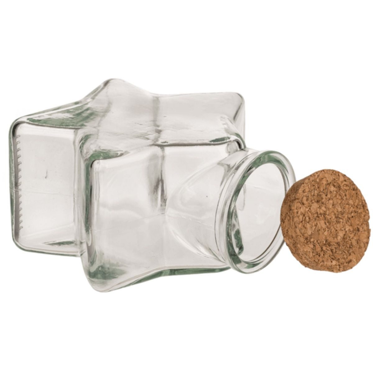 OOTB Vorratsglas Vorratsglas mit Korken 0,3L Glas Weihnachtsstern Tischdeko Weihnachten, Glas, Kork, (300-tlg), kreative Geschenkidee