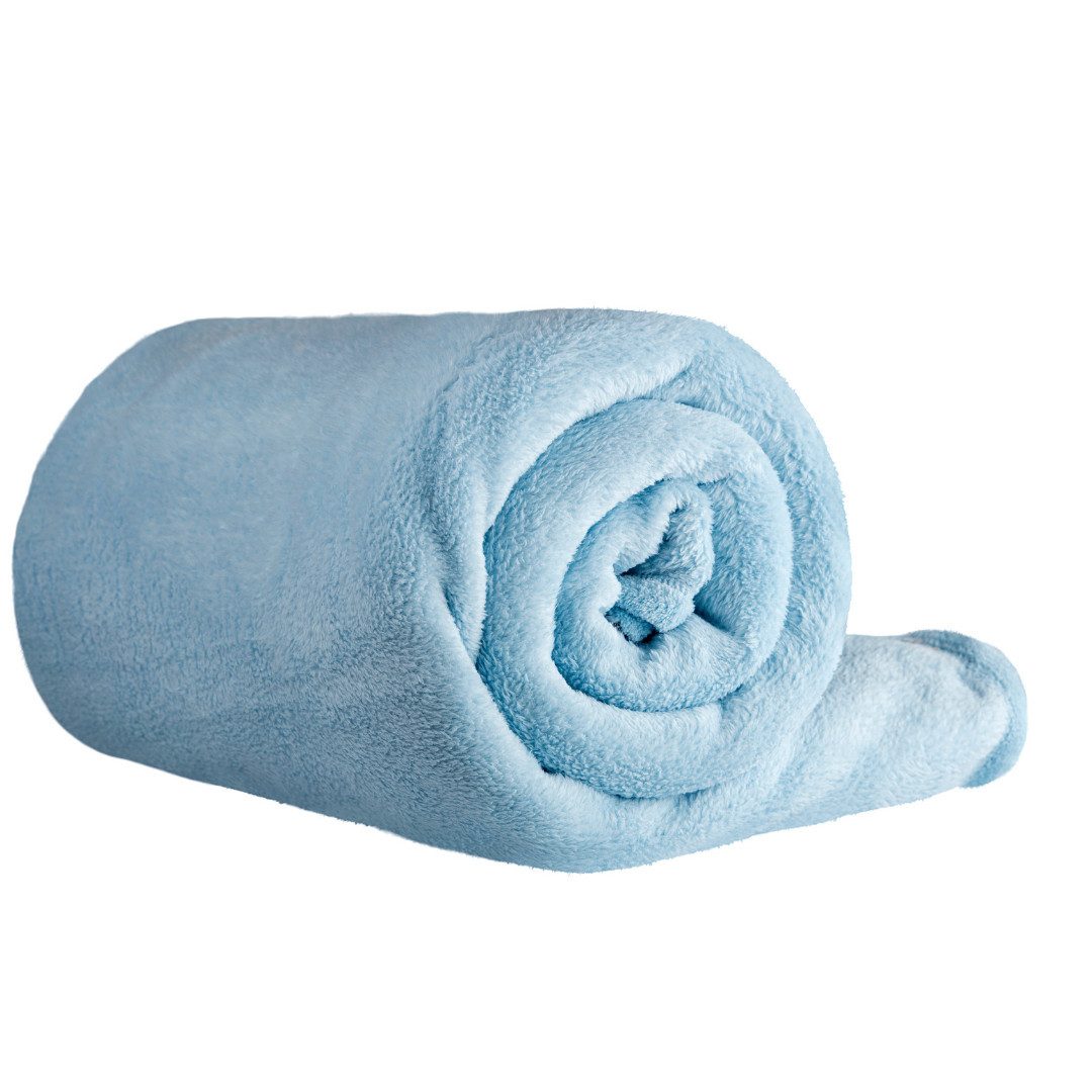 Wohndecke Kuscheldecke aus 100% Polyester, 150x220 cm, Clinotest, Kochfest ohne Einlaufen oder Fusseln, auch als Sofadecke & Tagesdecke