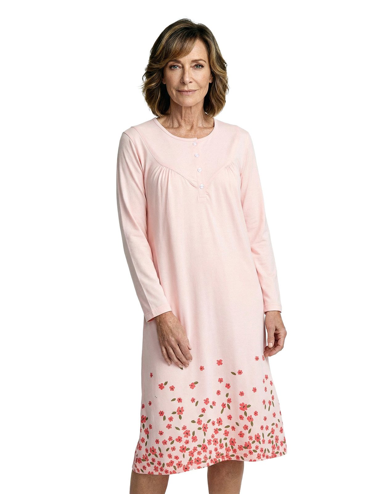 zeitlos Nachthemd Nachthemd Langarm - Romy Blumen günstig online kaufen