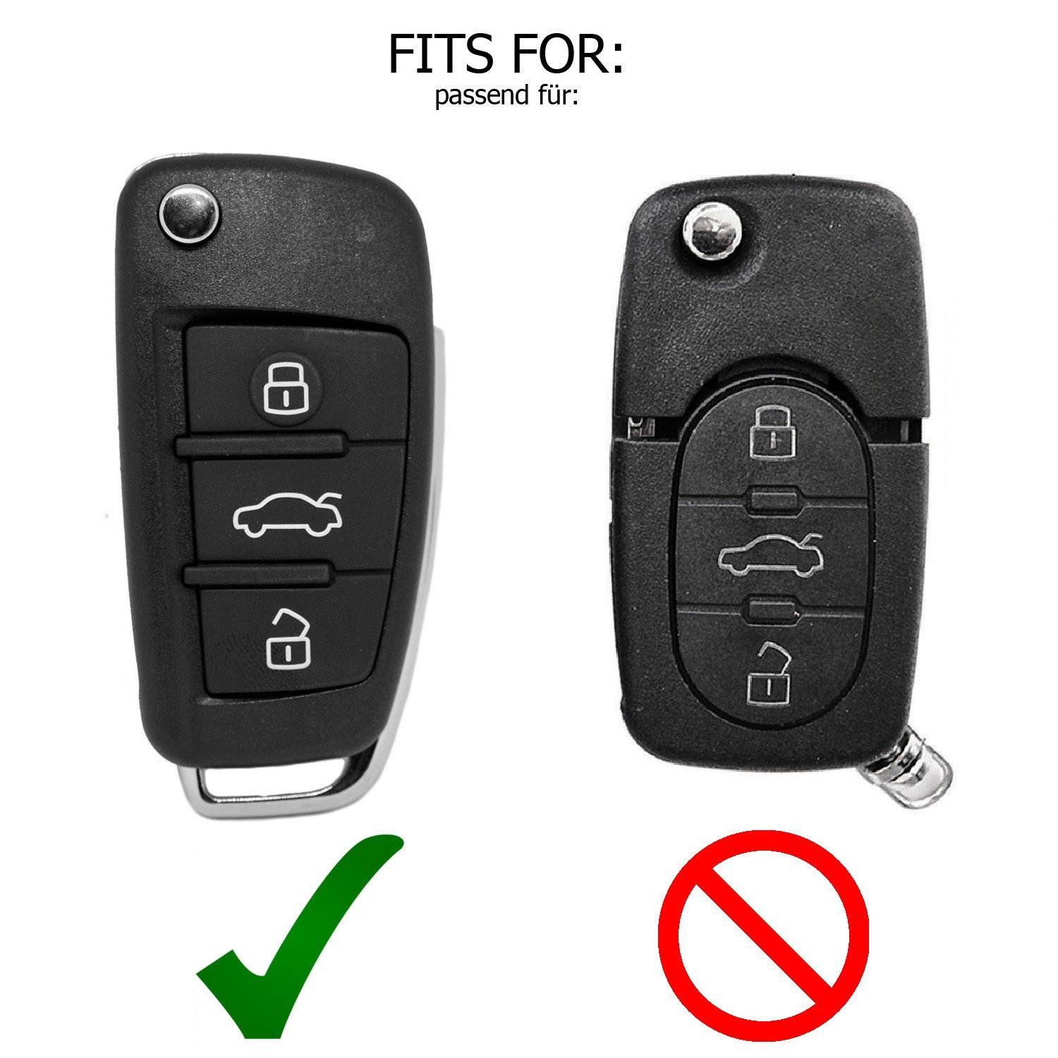 mt-key VARTA CR2032 + Auto Schlüssel Reparatur Gehäuse Knopfzelle, CR2032 (3 V), für Audi A1 8X / A3 8P / A3 8V / A4 B7 / A6 C6 / TT 8J / R8 / Q3 / Q7 – Bild 5 von 5
