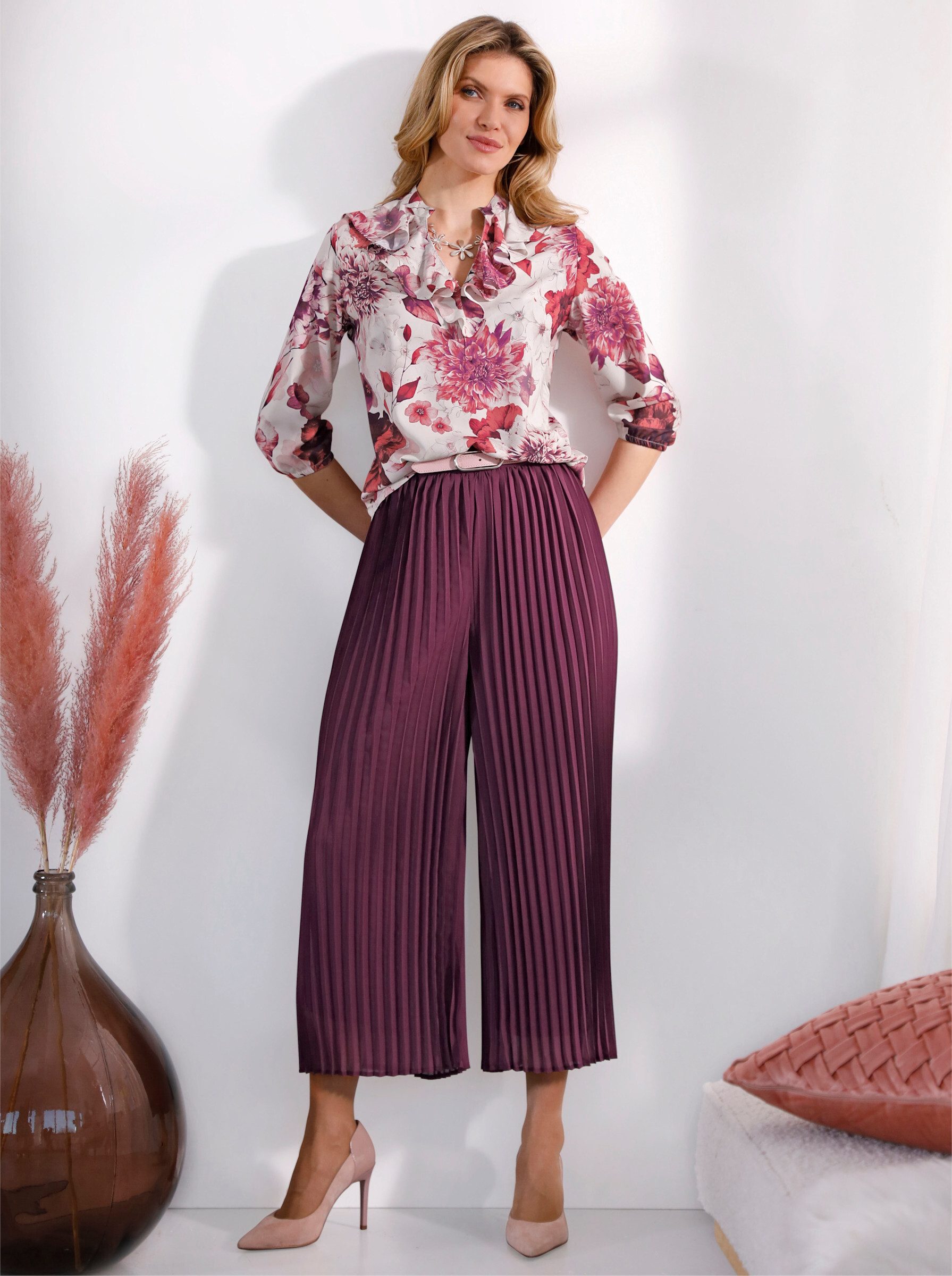 Sieh an! Klassische Bluse Schlupfbluse 3/4-Arm