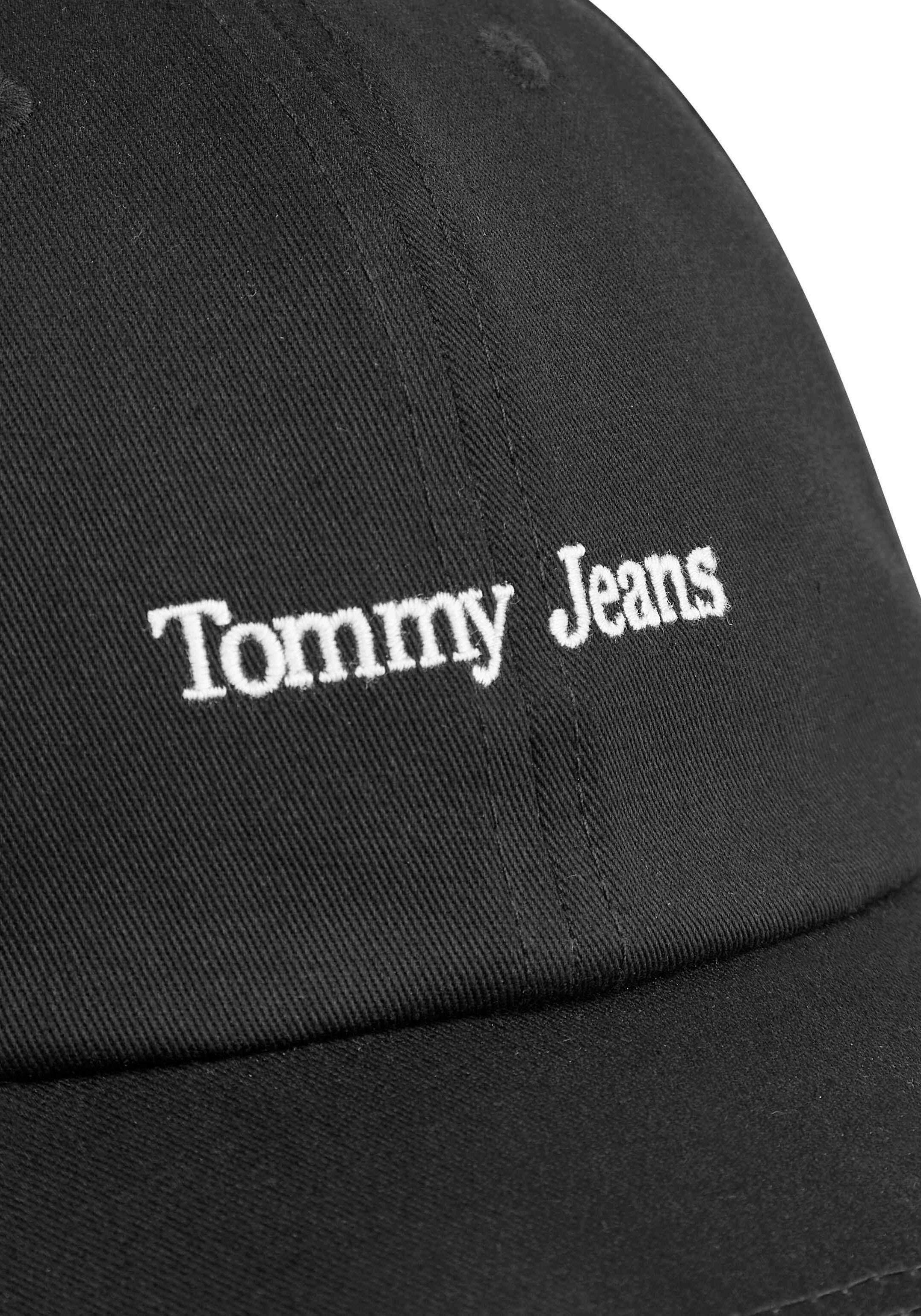 Tommy Jeans Baseball gesticktem TJW Hilfiger CAP Schriftzug mit Tommy SPORT Cap Black