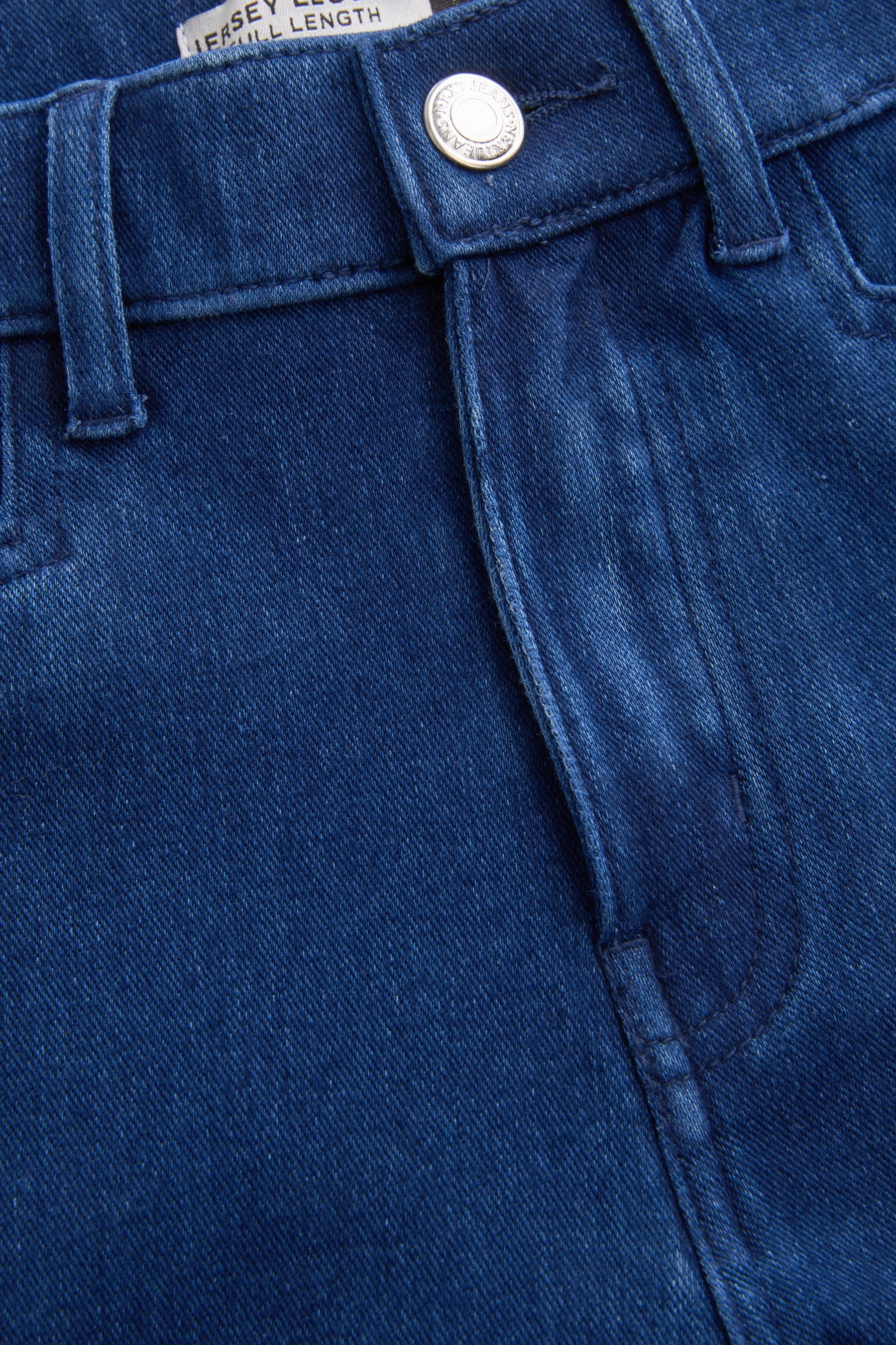 Next Jeansleggings Denim-Leggings aus Jersey Reißverschluss - Petite (1-tlg)