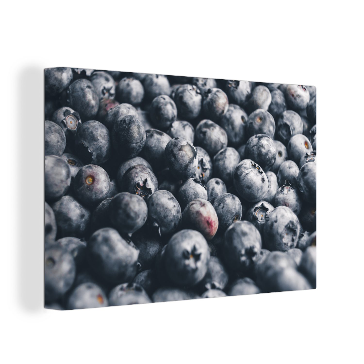 OneMillionCanvasses® Leinwandbild Obst - Blau - Beere, (1 St), Wandbild Leinwandbilder, Aufhängefertig, Wanddeko, 30x20 cm