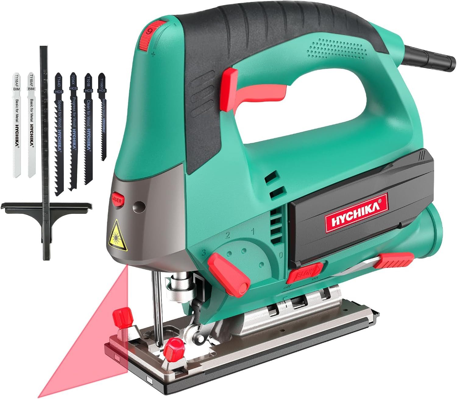 HYCHIKA Stichsäge Hychika Electric Jigsaw,800 W Max Wood Cutting Depth 110 mm