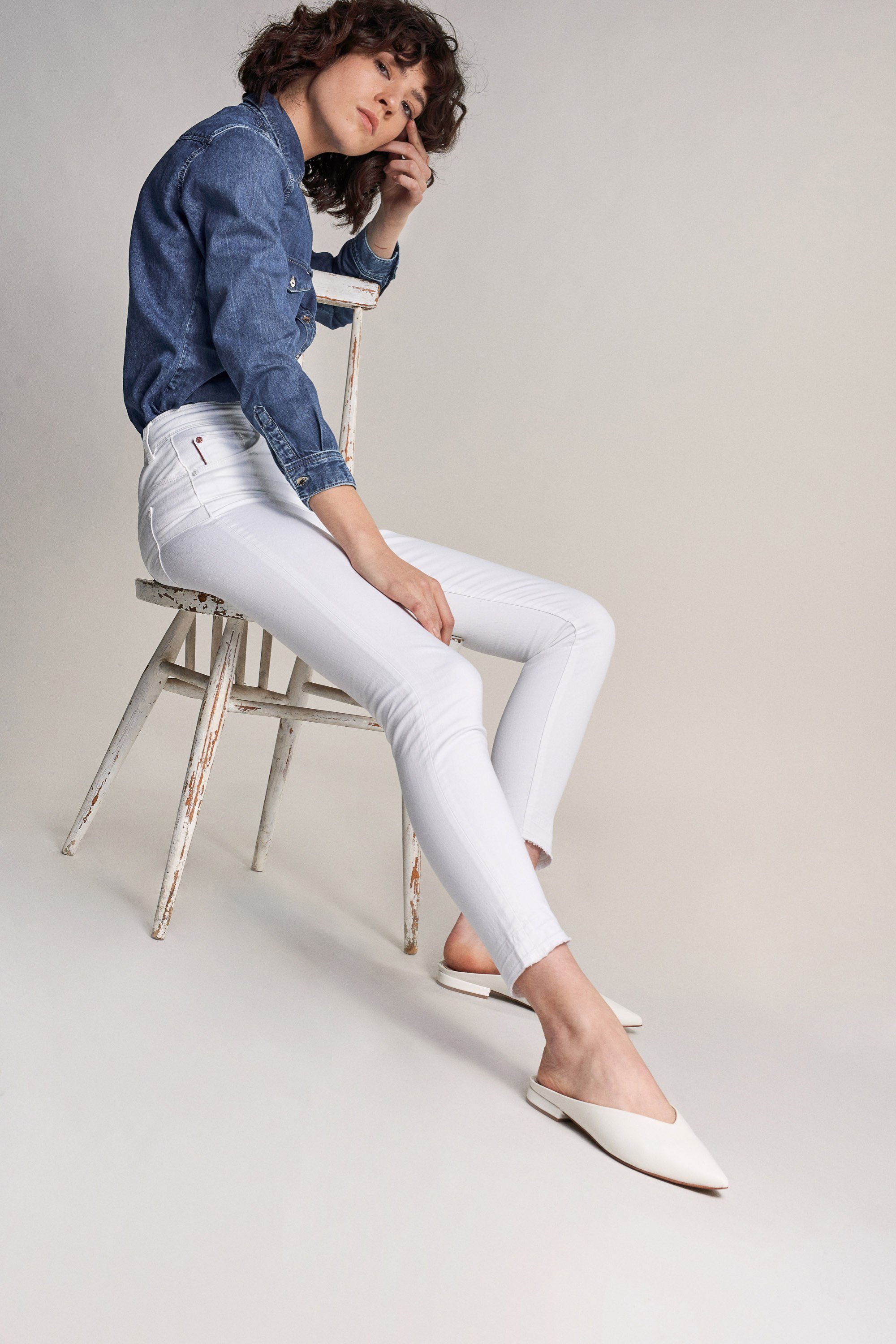 Salsa 121088.0001 Stretch-Jeans JEANS CAPRI IN white SALSA SECRET GLAMOUR PUSH