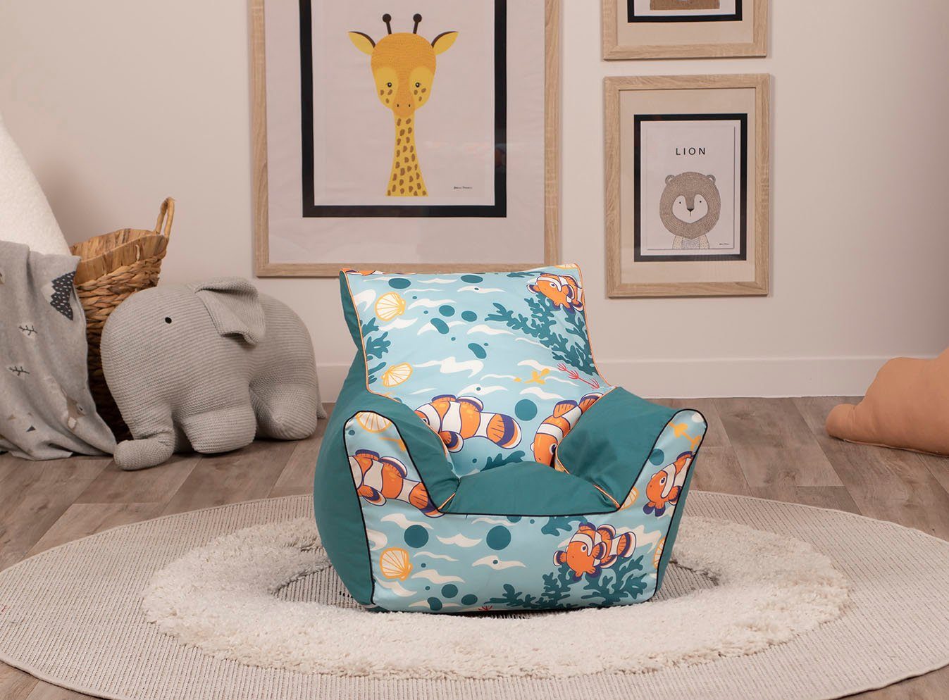 Knorrtoys® Sitzsack Clownfish, für Kinder; Europe in Made