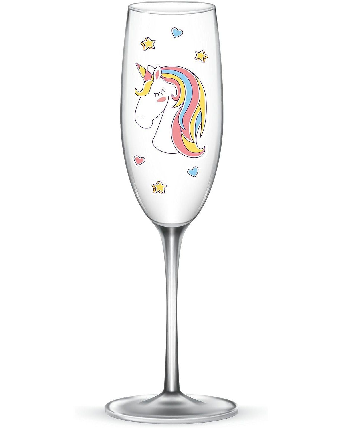 EinhornLiebe Sektglas Set - Einhorn Glas Bye Bye Reality (2 Stück), 2-tlg., Glas