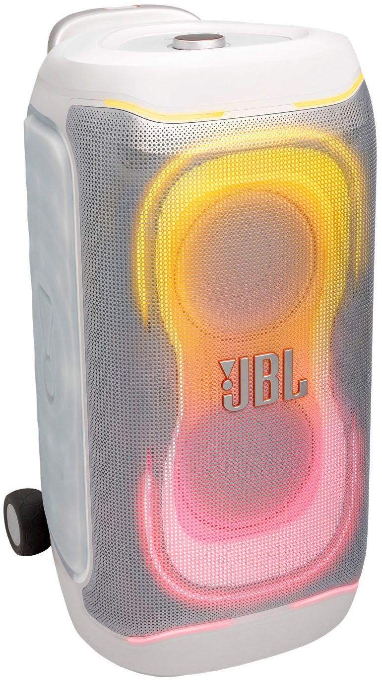 JBL PARTYBOX 330 Party-Lautsprecher (A2DP Bluetooth, Bluetooth, AVRCP Bluetooth, 280 W, Tragbarer Party-Lautsprecher mit Beleuchtung, Teleskopgriff und Rollen)