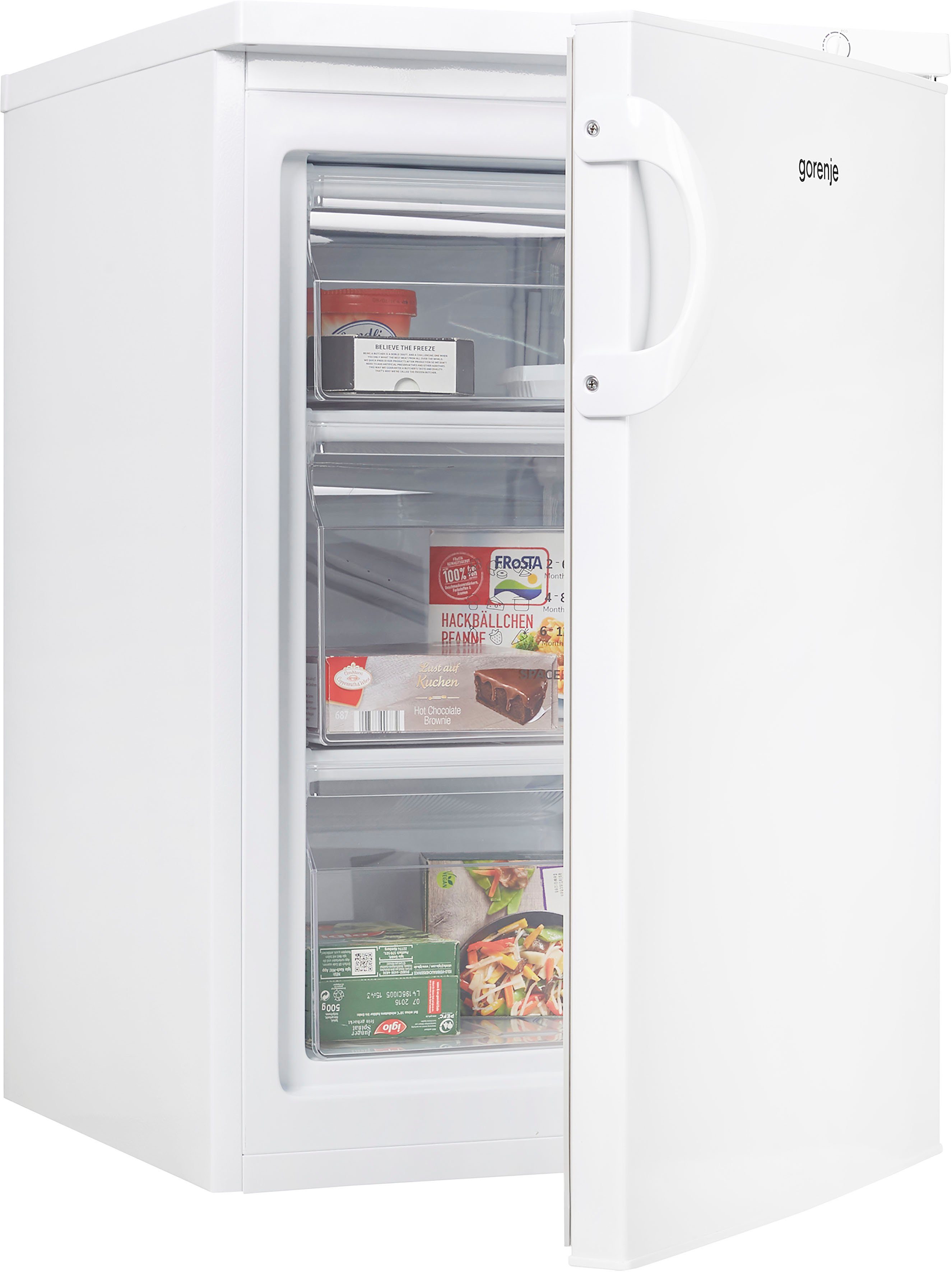 GORENJE Gefrierschrank F492PW, 84,5 cm hoch, 56 cm breit, Table Tops - Minigefrierschrank