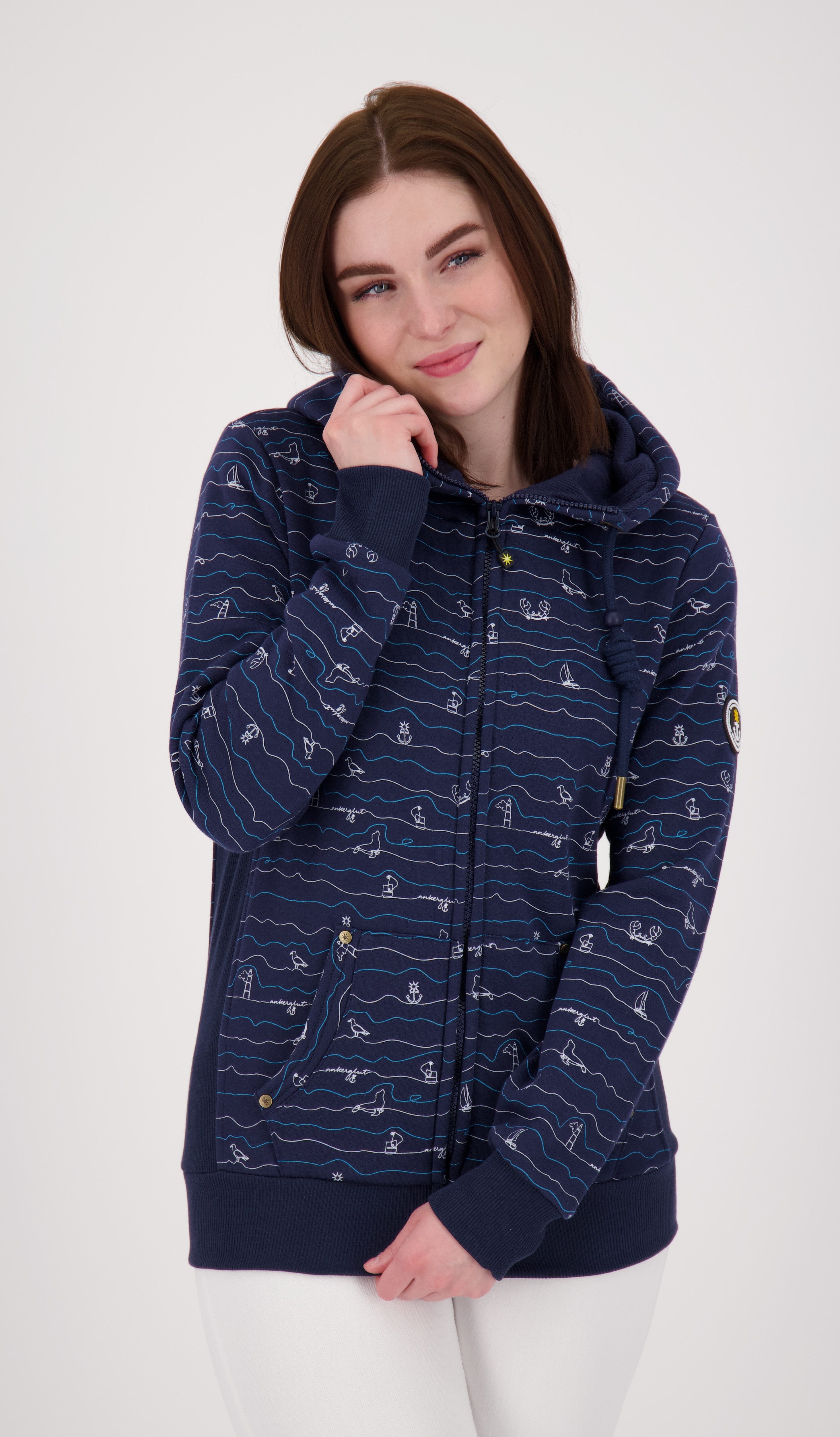 ankerglut Kapuzensweatshirt "ANKERGLUTWELLE", Auch in Großen Größen erhältl günstig online kaufen
