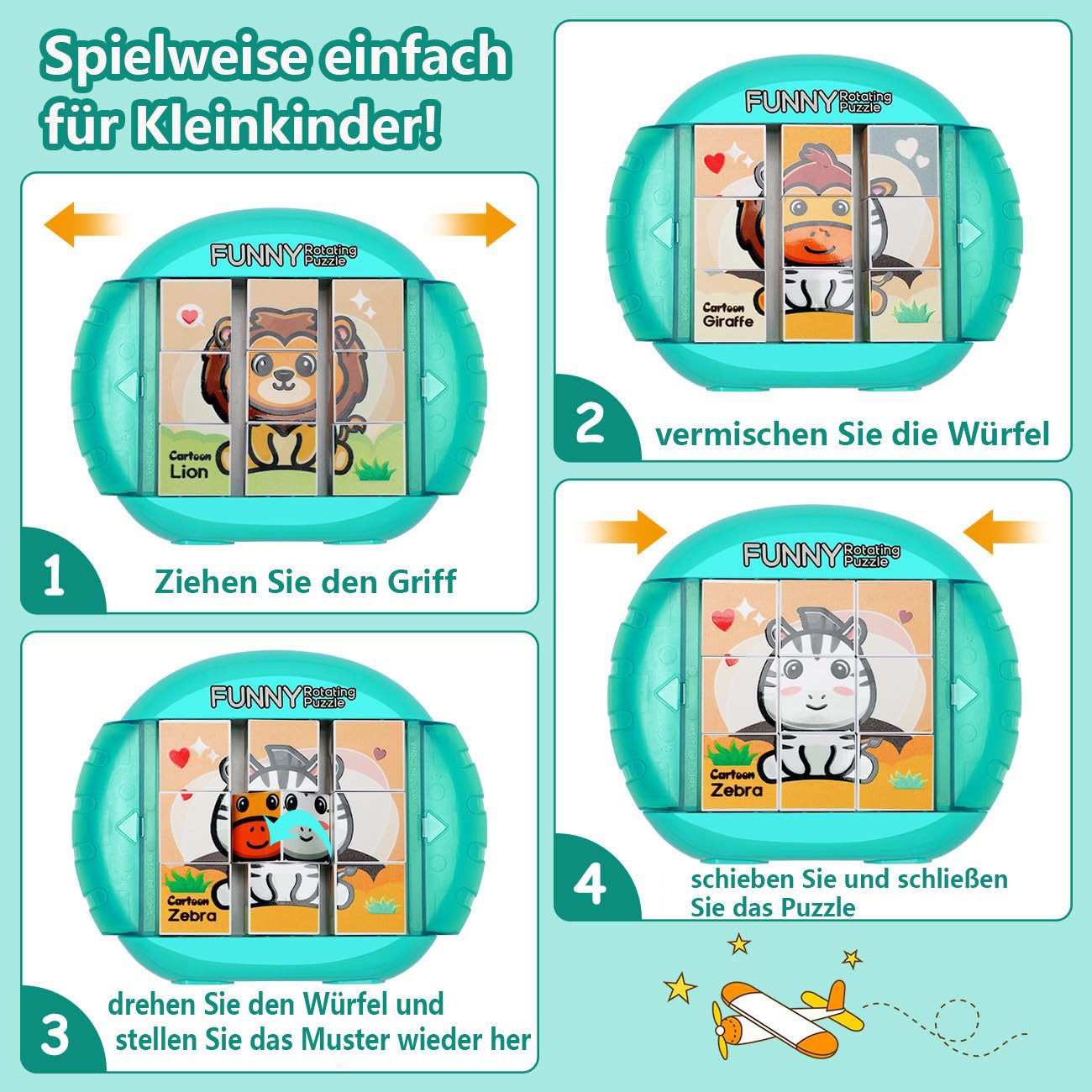 CLTYQ Lernspielzeug Drehbares 3D Puzzle 9 günstig online kaufen