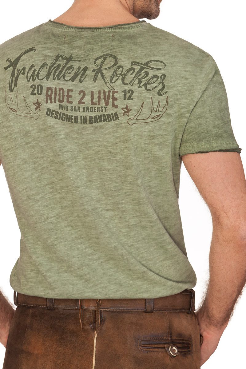 Hangowear Trachtenshirt Trachtenshirt Herren - MARLON - grün, khaki
