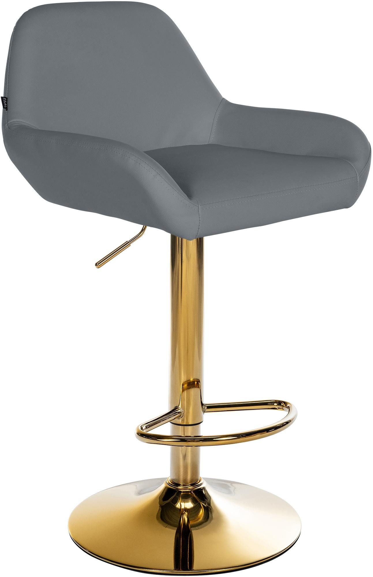 CLP Barhocker Braga, Kunstleder-Bezug, Gold-Optik, höhenverstellbar günstig online kaufen
