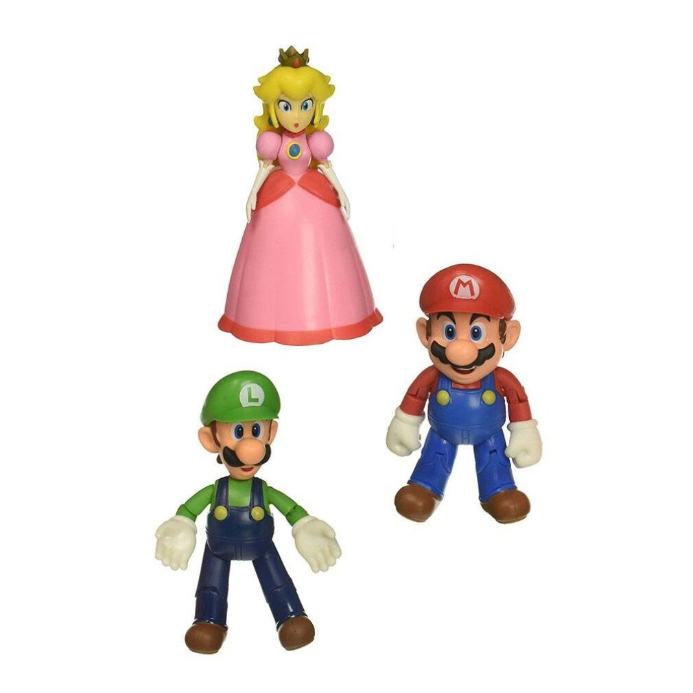 Jakks Pacific Actionfigur Super Mario Bros Pack 3 Figuren 10cm
