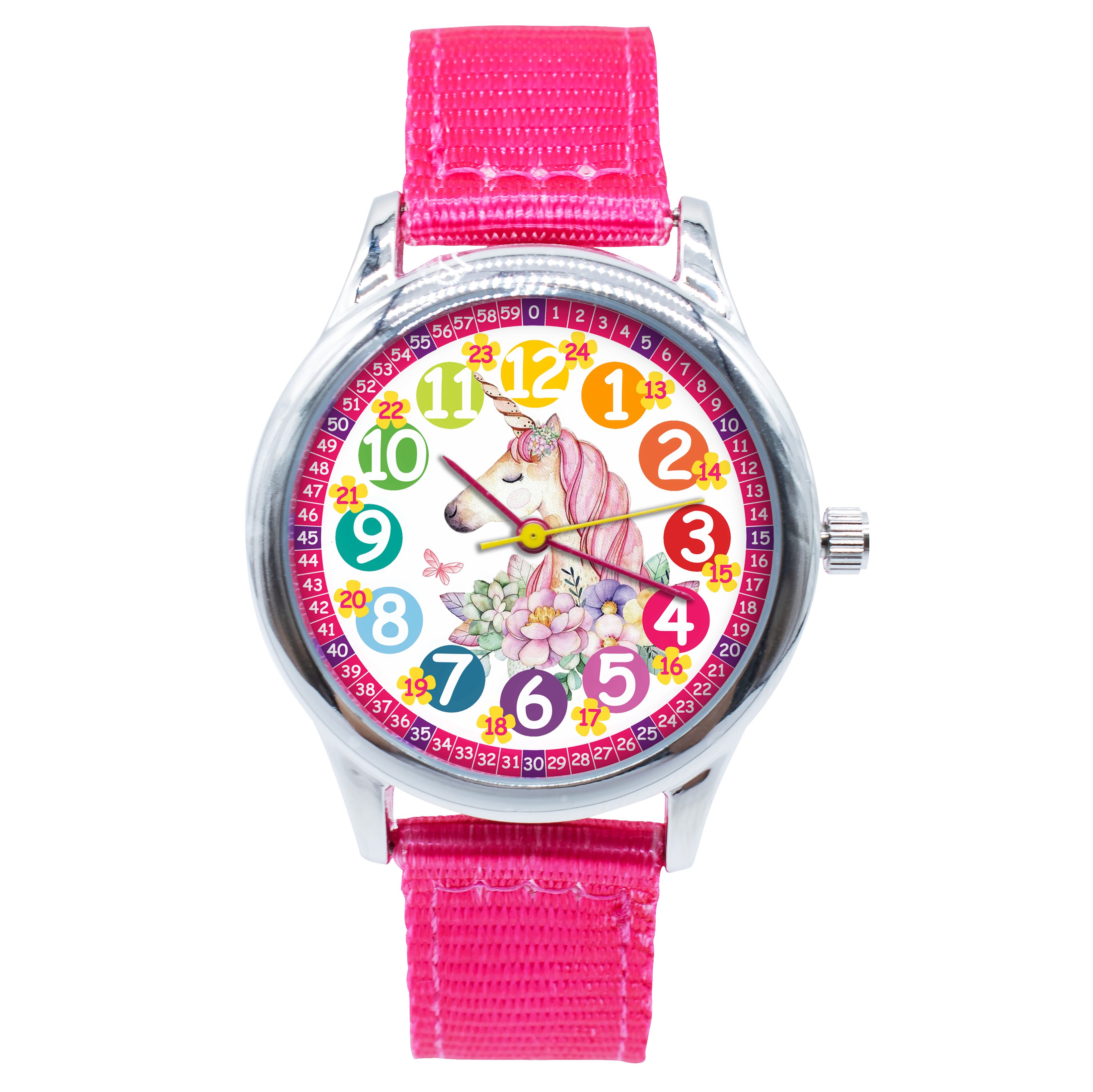 Quarzuhr Einhorn Prinzessin Kinderuhr Analog Lernuhr Kinder Armbanduhr