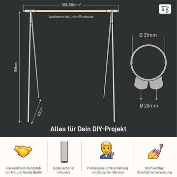 Natural Goods Berlin Kleiderständer GARD, (2 St), Garderobenhalter, freistehend, ohne Kleiderstange, Weiß