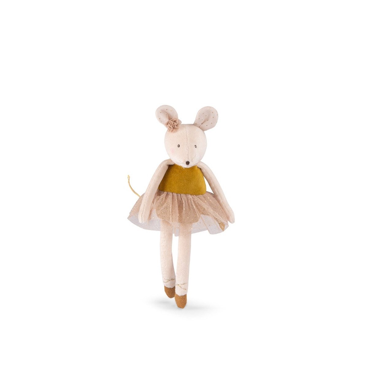 Moulin Roty Kuscheltier Plüschtier Maus gold weiches Kuscheltier für Babys und Kinder (1-St)