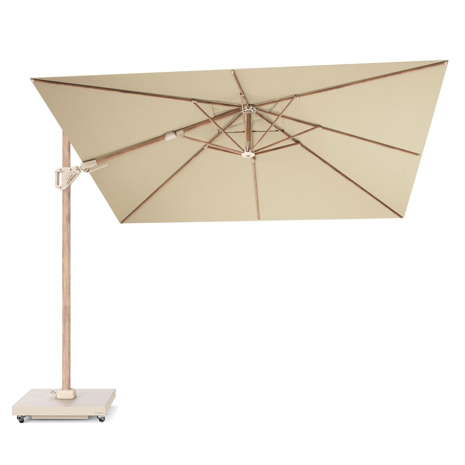 Platinum Sonnenschirm quadratisch 3x3m Challenger T² Premium 360° kippbar, LxB: 300x300 cm
