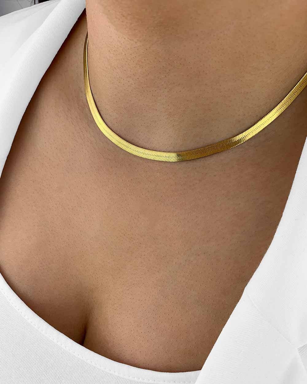 DANIEL CLIFFORD Schlangenkette 'Jasmine' Damen Halskette Silber 925 vergold günstig online kaufen