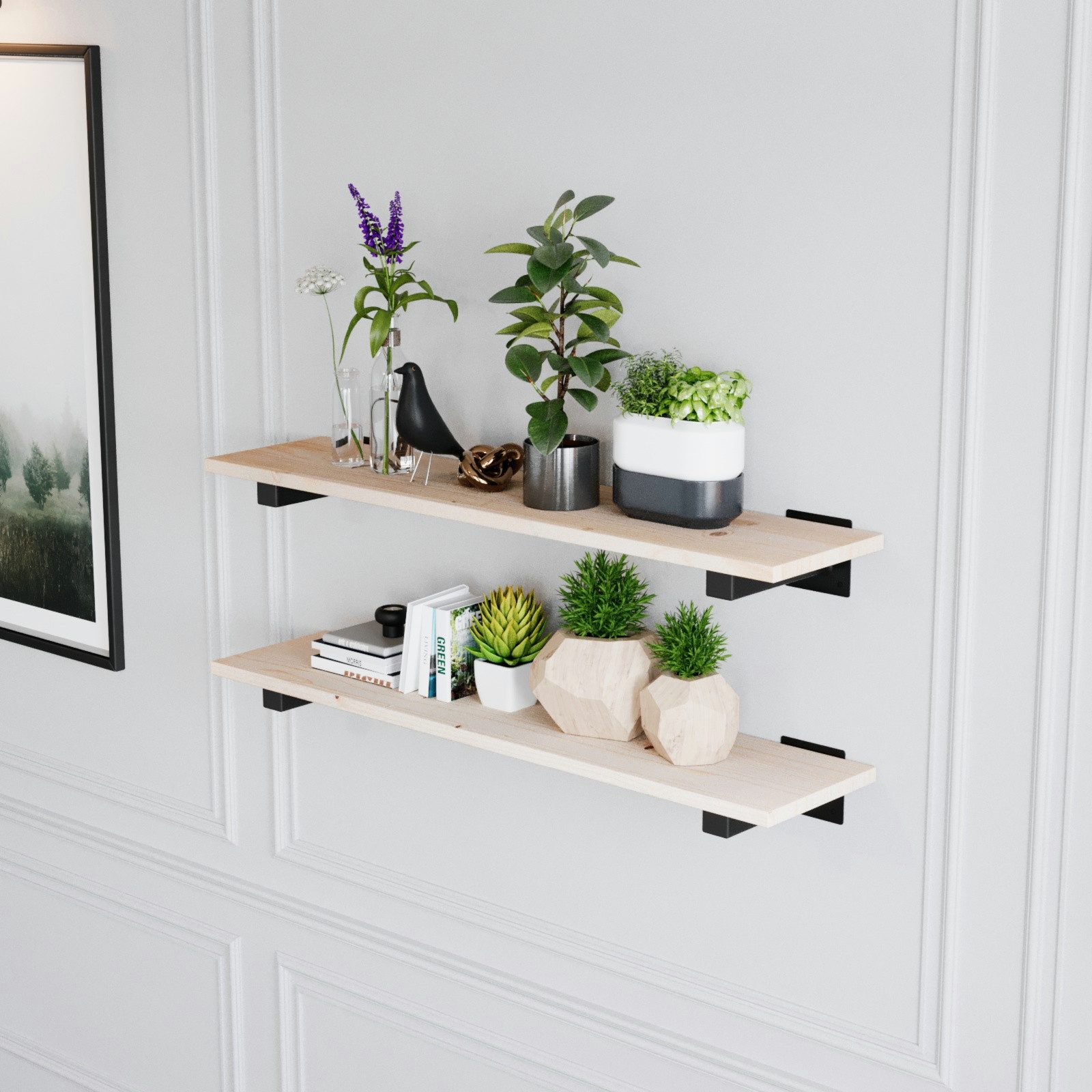 QLS Wandregalhalter 2 Stück verschiedene Formen, günstig online kaufen