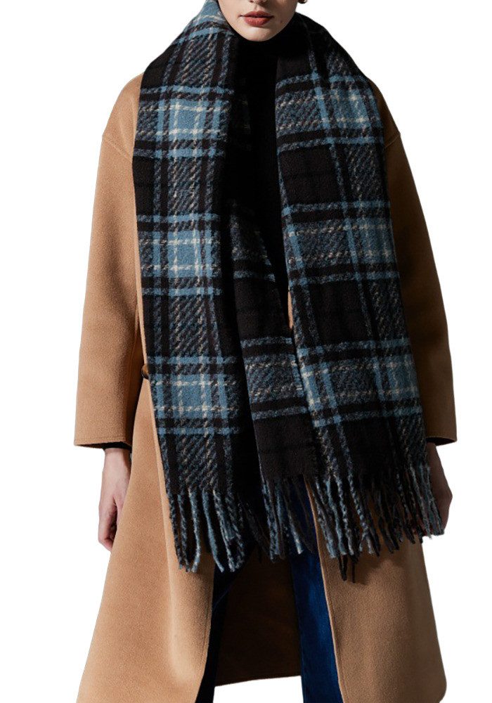 THE FASHION HOUSE Modeschal Damen Schal Winter Herbst kariert in Übergröße Deckenschal Modeschal, Karo Tartan Streifen Muster Schultertuch Halstuch oversize