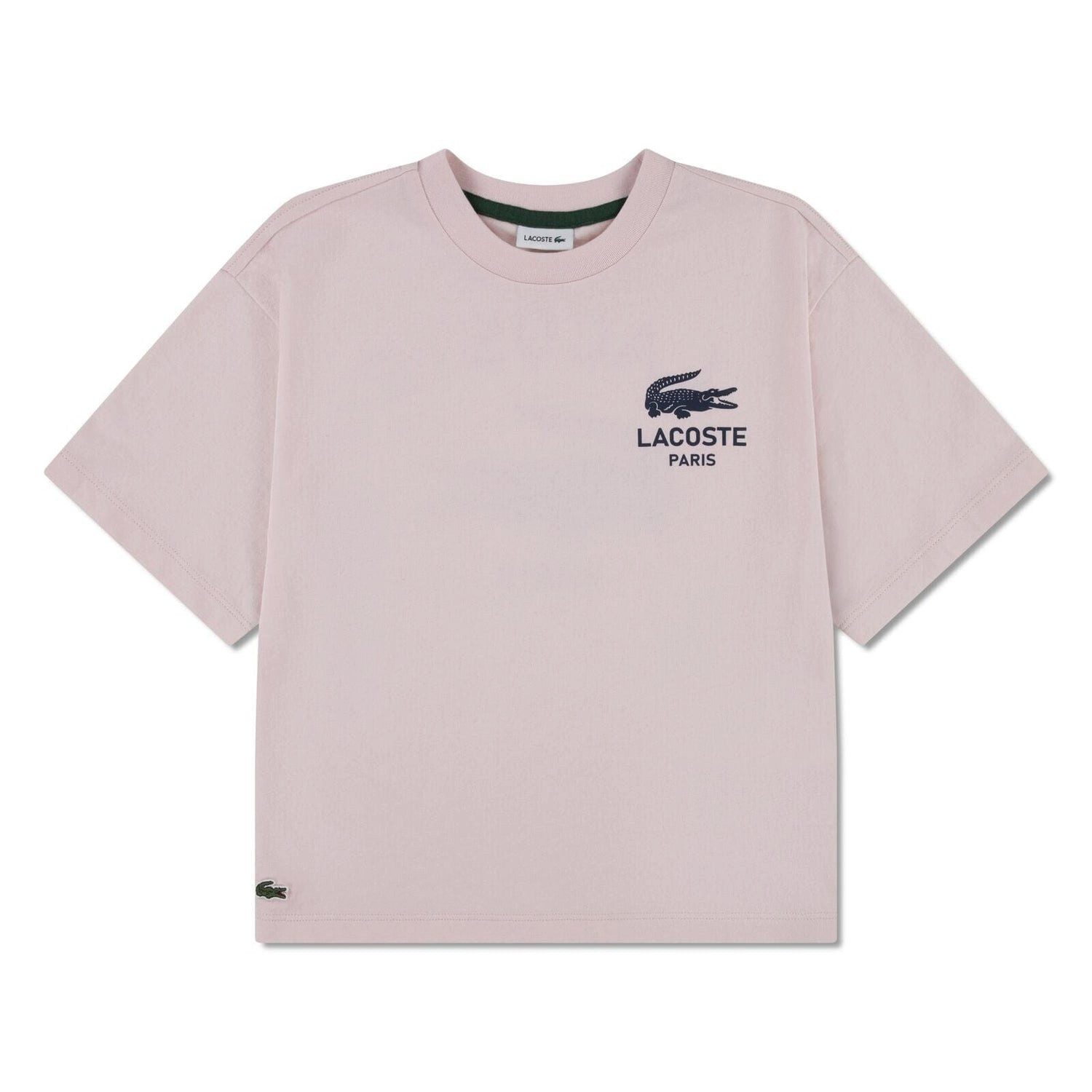 Lacoste T-Shirt Lacoste T-Shirt aus Jersey mit „LACOSTE PARIS“– Rosa