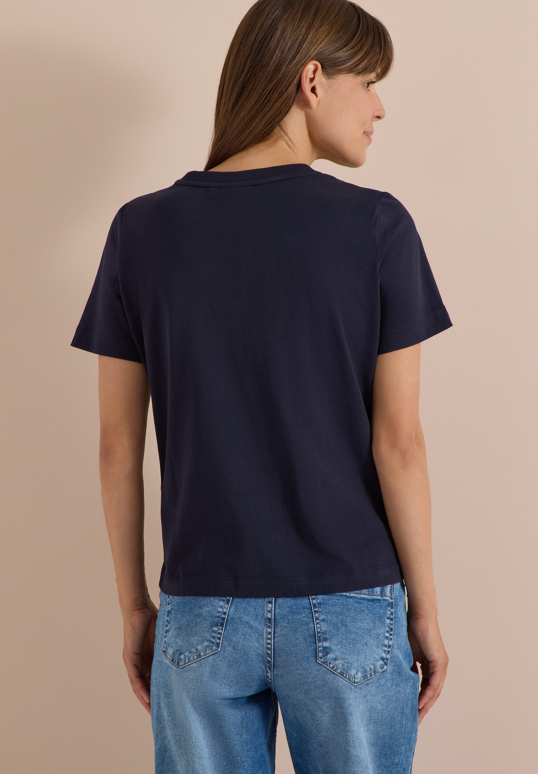 CECIL T-Shirt Sommershirt mit Rundhals und Wording – Bild 2 von 5
