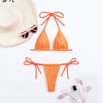 Elowen Triangel-Bikini Neue Damen-Badeanzüge, zweiteiliges Split- und String-Bikini-Set