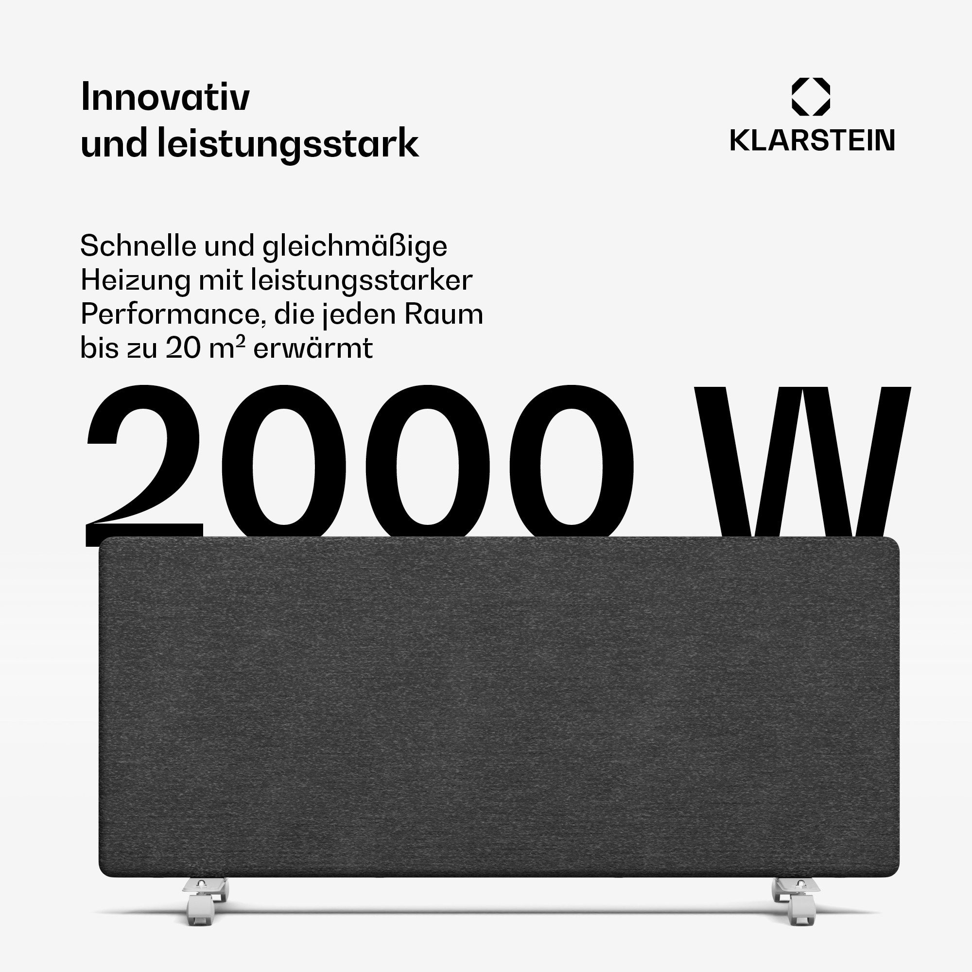 blumfeldt Heizstrahler ThermaTouch Fabric, Heizung Elektrische Heizstrahler Indoor Thermostat Touch