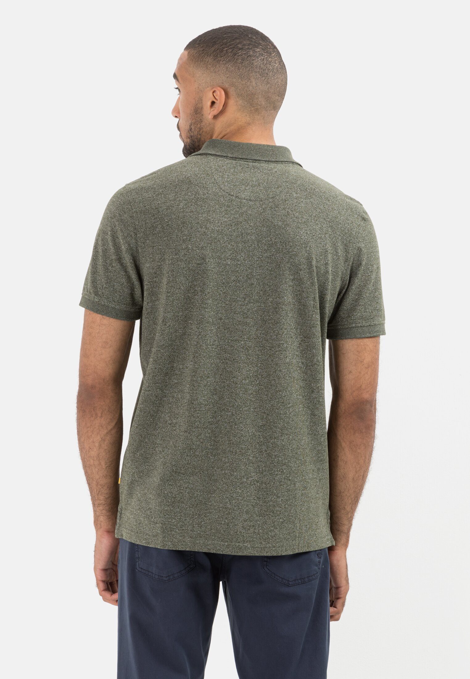 active Poloshirt Shirts_Poloshirt nachhaltigem Grün aus camel Baumwollmix