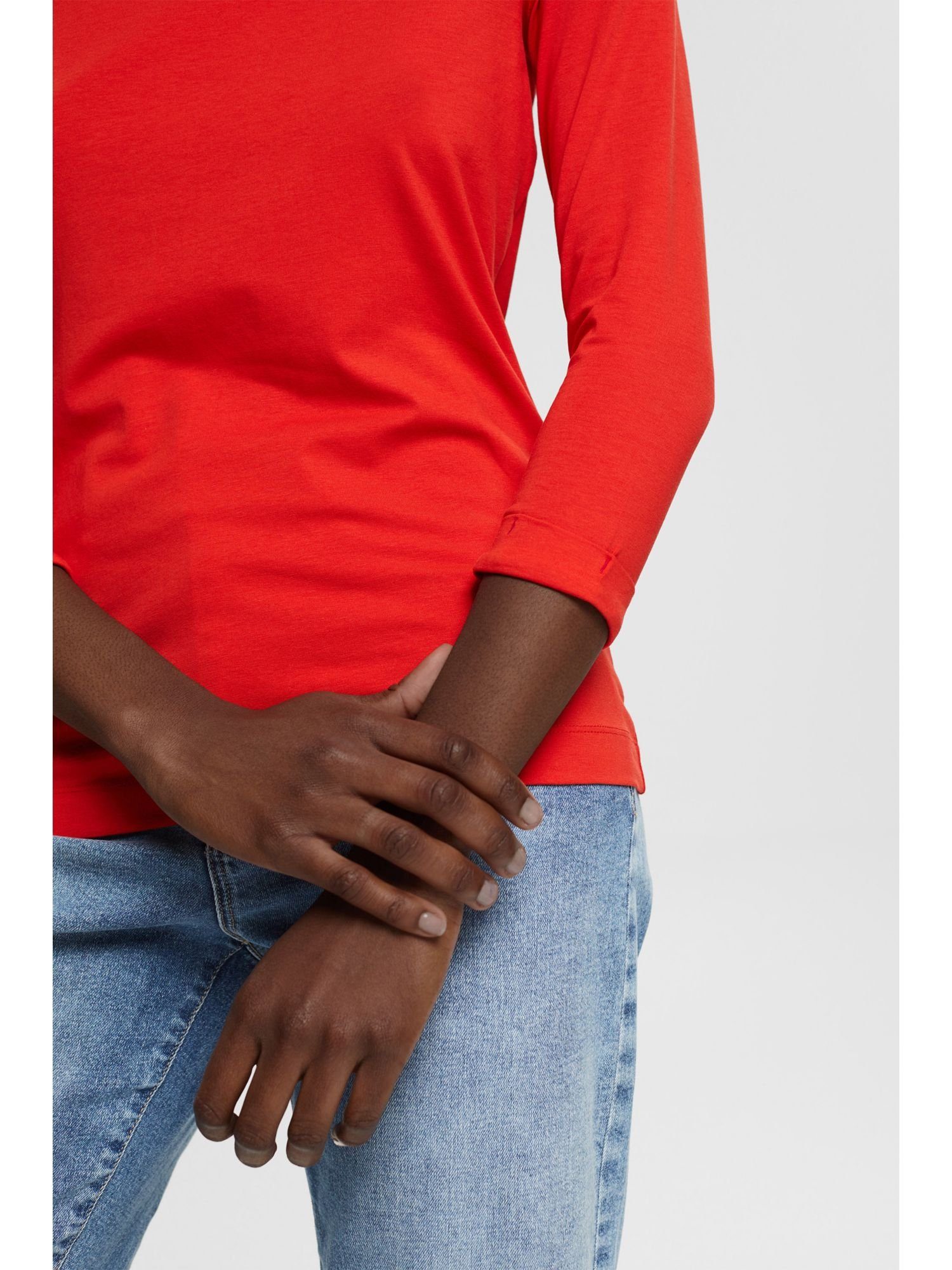 3/4-Arm-Shirt ORANGE RED 3/4-Ärmeln Shirt Esprit mit