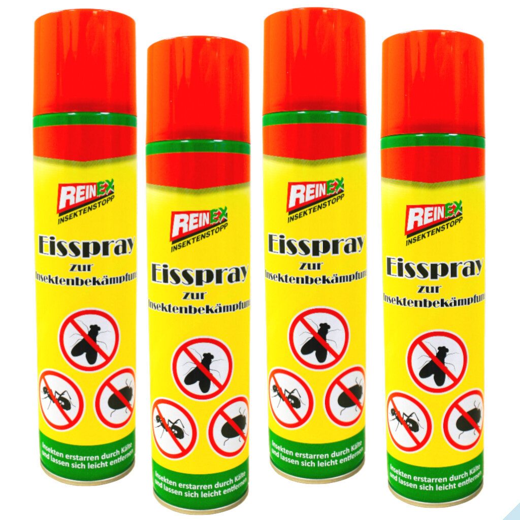 Insektenvernichter REINEX Eisspray zur Insektenbekämpfung, 400 ml, 4 Flaschen