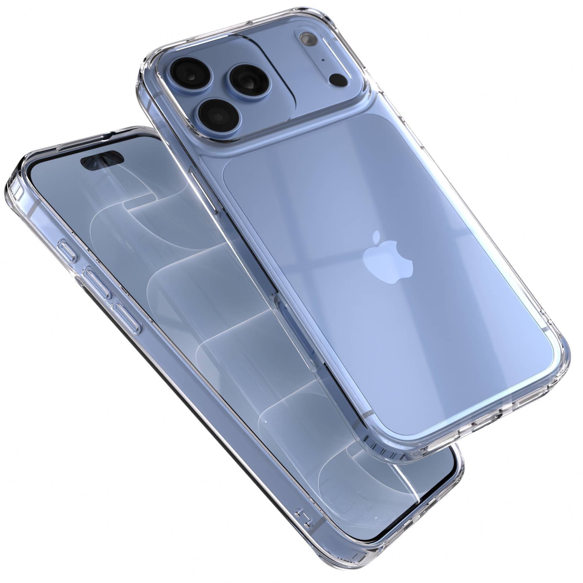 EAZY CASE Handyhülle Silikonhülle für Apple iPhone 18 Pro Max 6,9 Zoll, Schutzhülle Kameraschutz Silikonhülle Transparent Handyhülle Slimcover