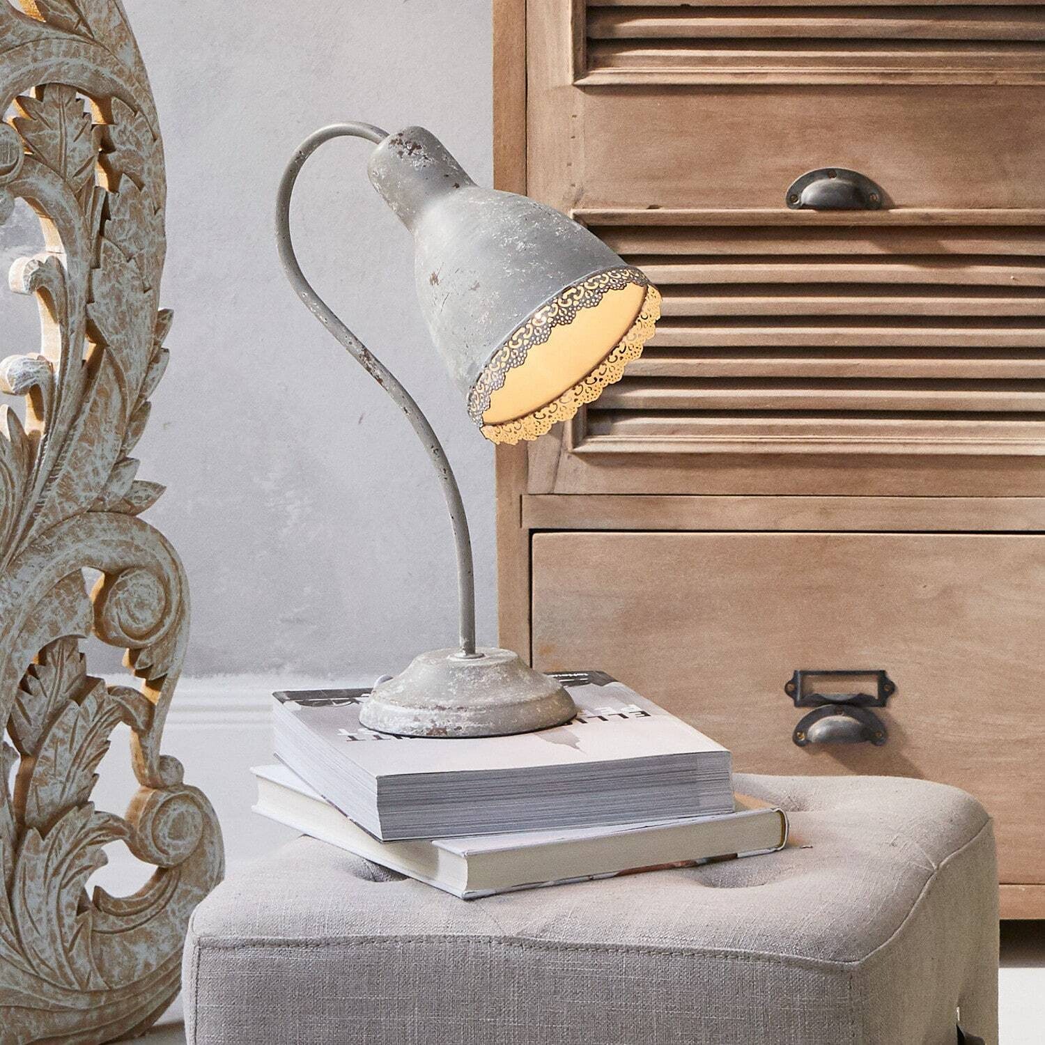 Mirabeau Tischleuchte Tischlampe Lamothe creme günstig online kaufen