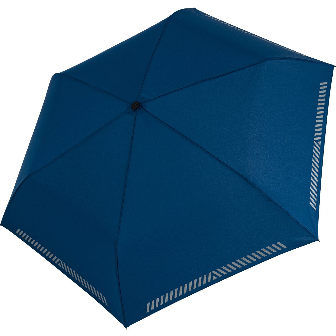 blau iX-brella Safety Taschenregenschirm Kinderschirm Mini reflektierend extra leicht, Reflex