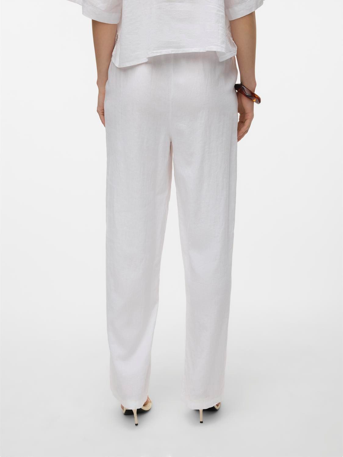 Vero Moda Schlupfhose VMLINN LINEN PANTS WVN NOOS Sommerhose, mit Leinen