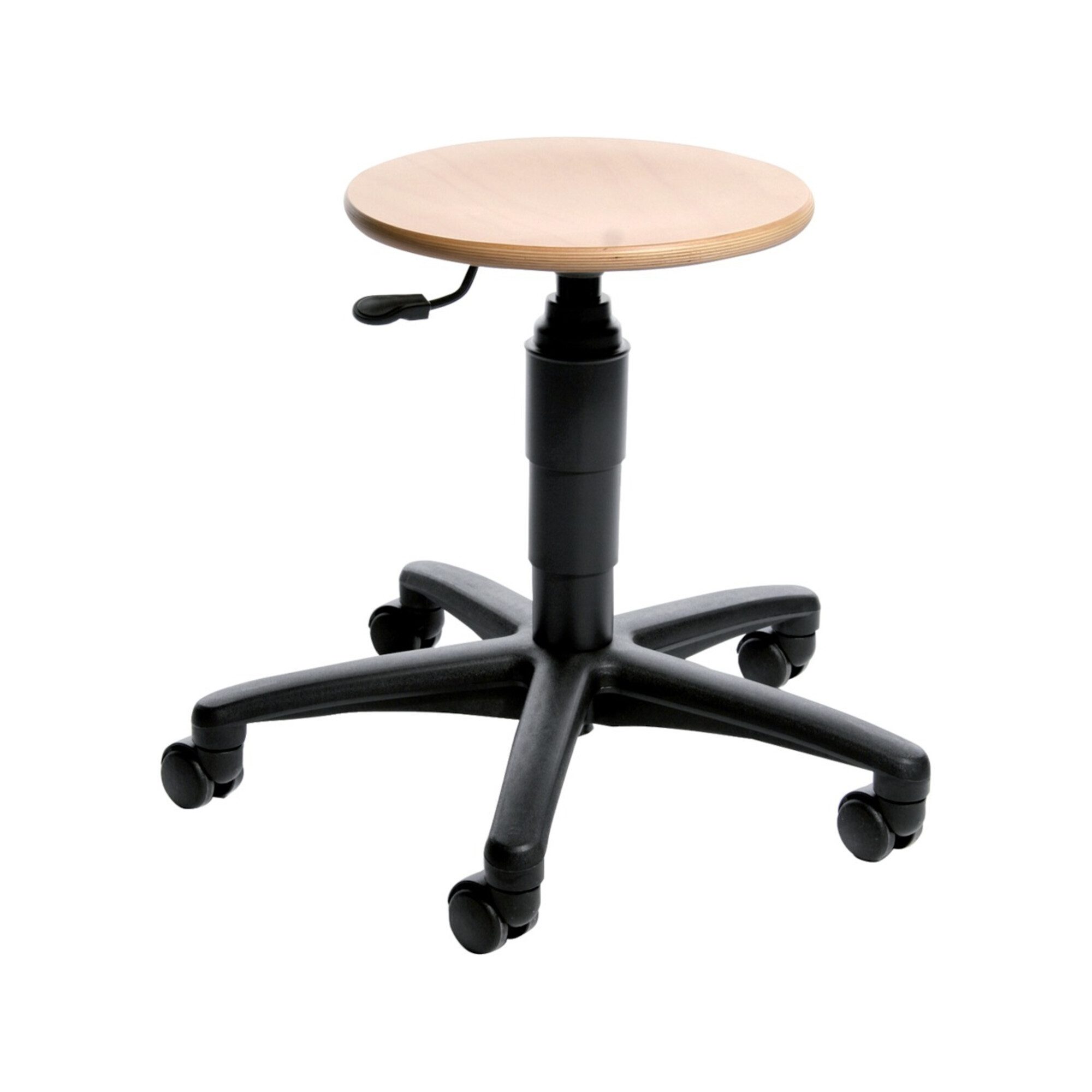 TOPSTAR Drehhocker Drehhocker TEC 60 Kunstledersitz schwarz Sitzhöhe 400-530 mm mit Rolle