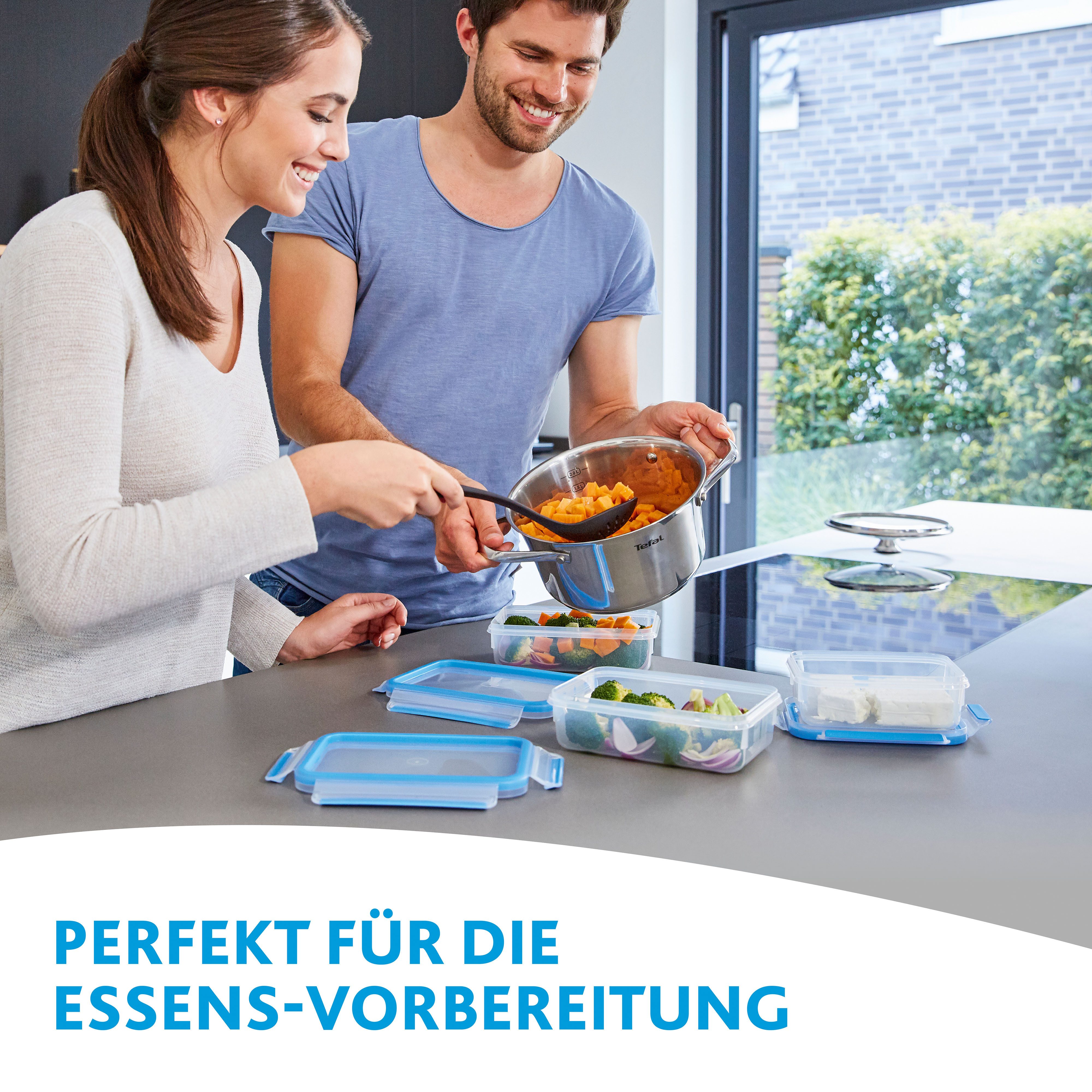 Emsa Frischhaltedose Clip & Close, Polyprophylen (PP), (2-tlg), 8 Liter, rechteckig, Clipbox, dicht, hygienisch, spülmaschinenfest – Bild 5 von 5