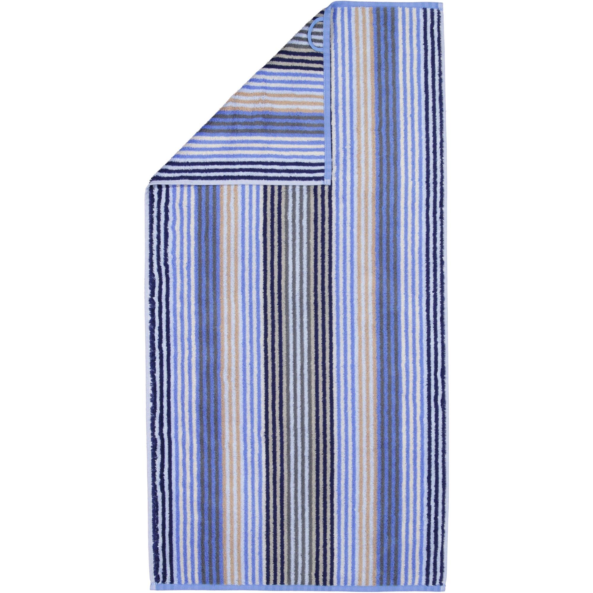 944, Cawö blau Unique Streifen Handtücher 100% Baumwolle