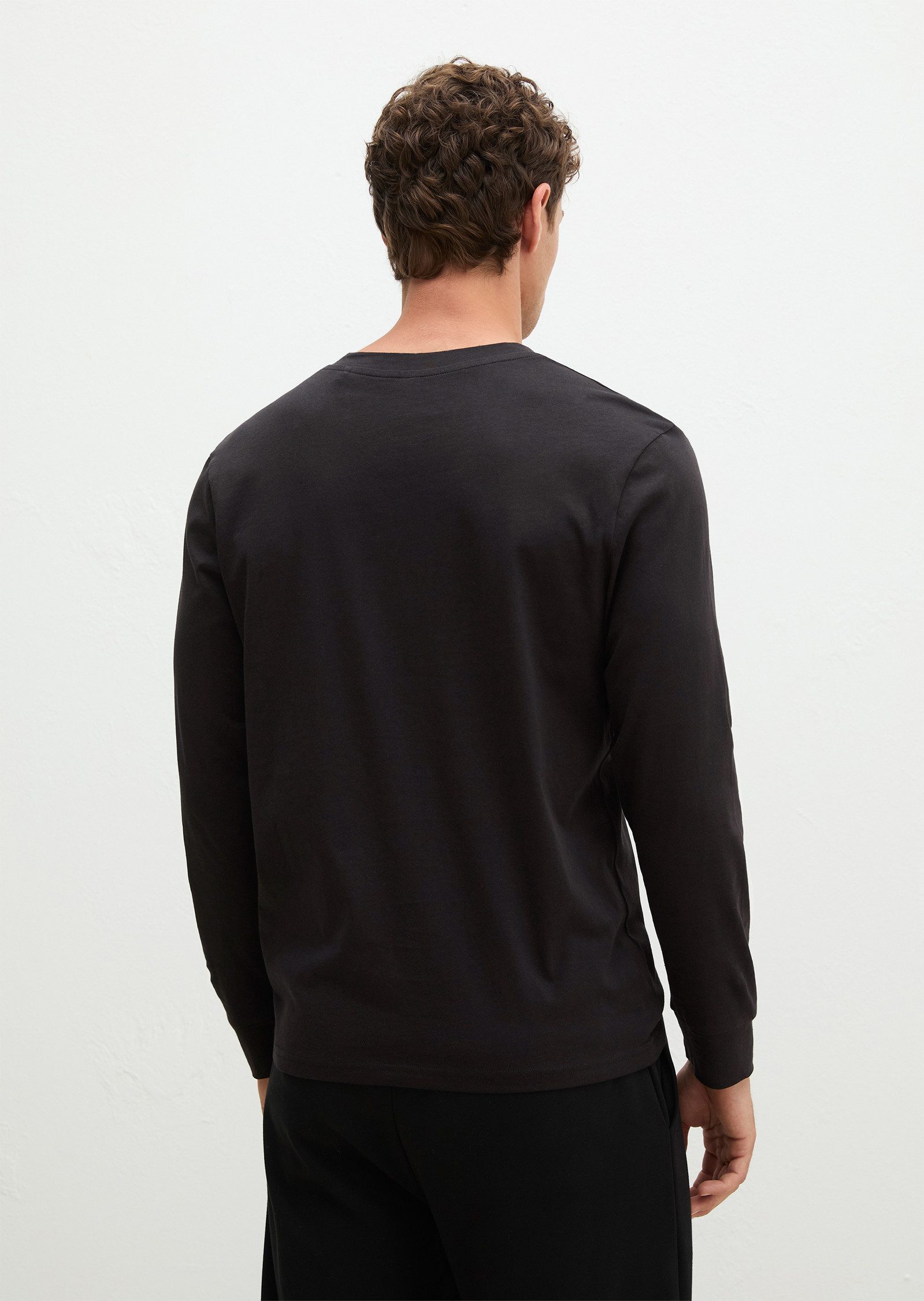 Marc O'Polo Langarmshirt Mix & Match Cotton lockere Passform, Langarm, mit Rundhals, für Erwachsene – Bild 4 von 4